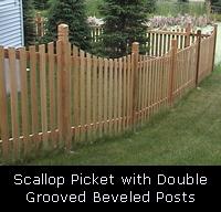 Scallop Picket Wood Fence