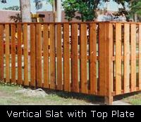Vertical Slat Wood Fence