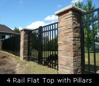 4 Rail Flat Top with Pillars