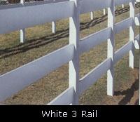 3 Rail PVC Fence