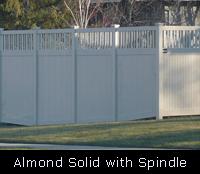 Solid with Spindle Top PVC Fence